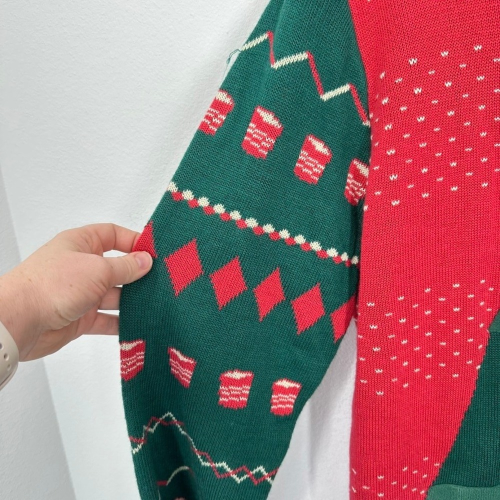 Tipsy Elves Christmas Tree Ugly Sweater Mens XXL Red Green Acrylic Holiday - Picture 4 of 9